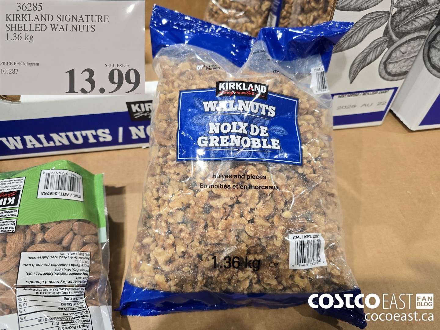 36285 KIRKLAND SIGNATURE SHELLED WALNUTS 1.36 KG $13.99