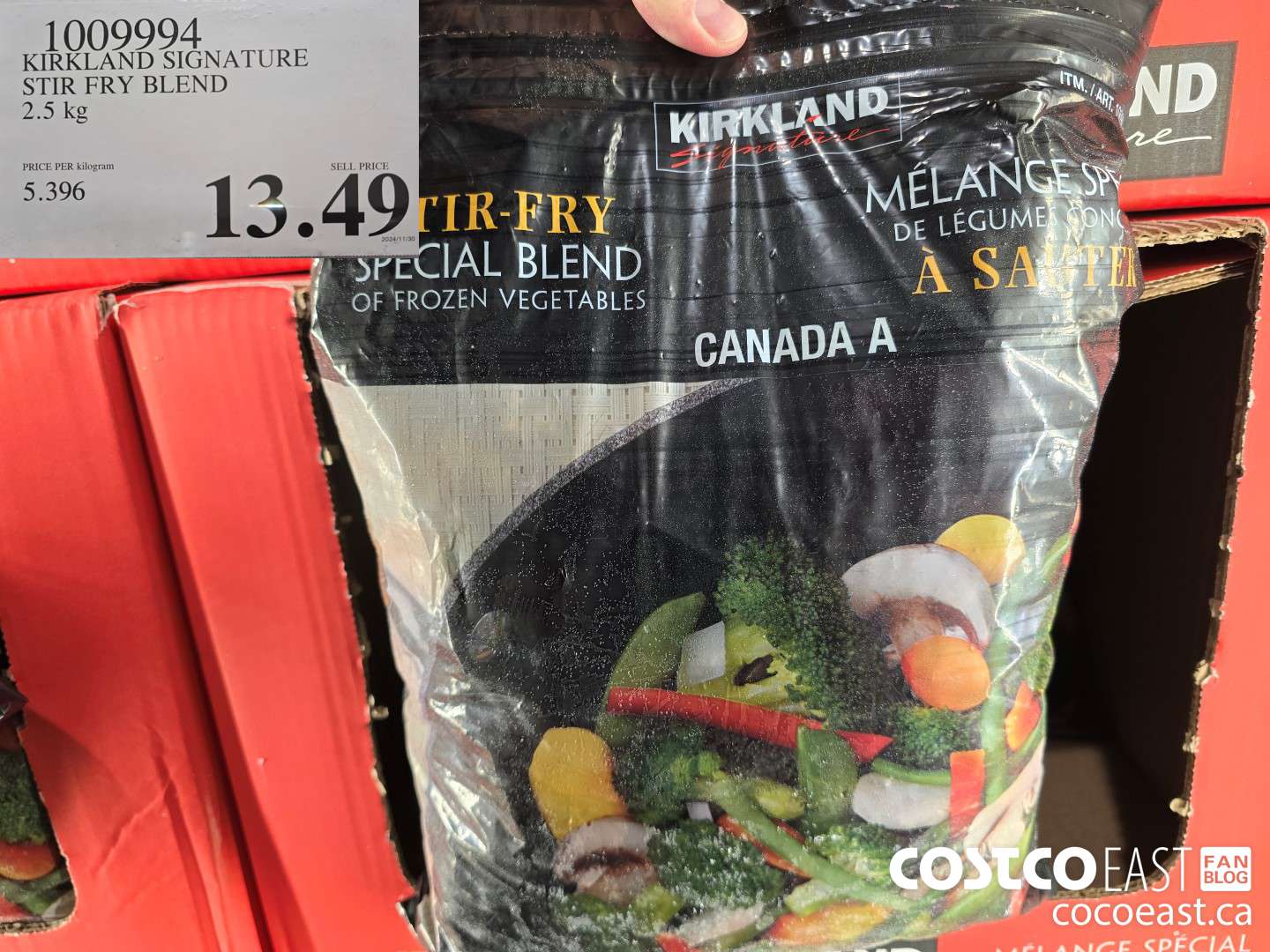 1009994 KIRKLAND SIGNATURE STIR FRY BLEND 2.5 kg $13.49