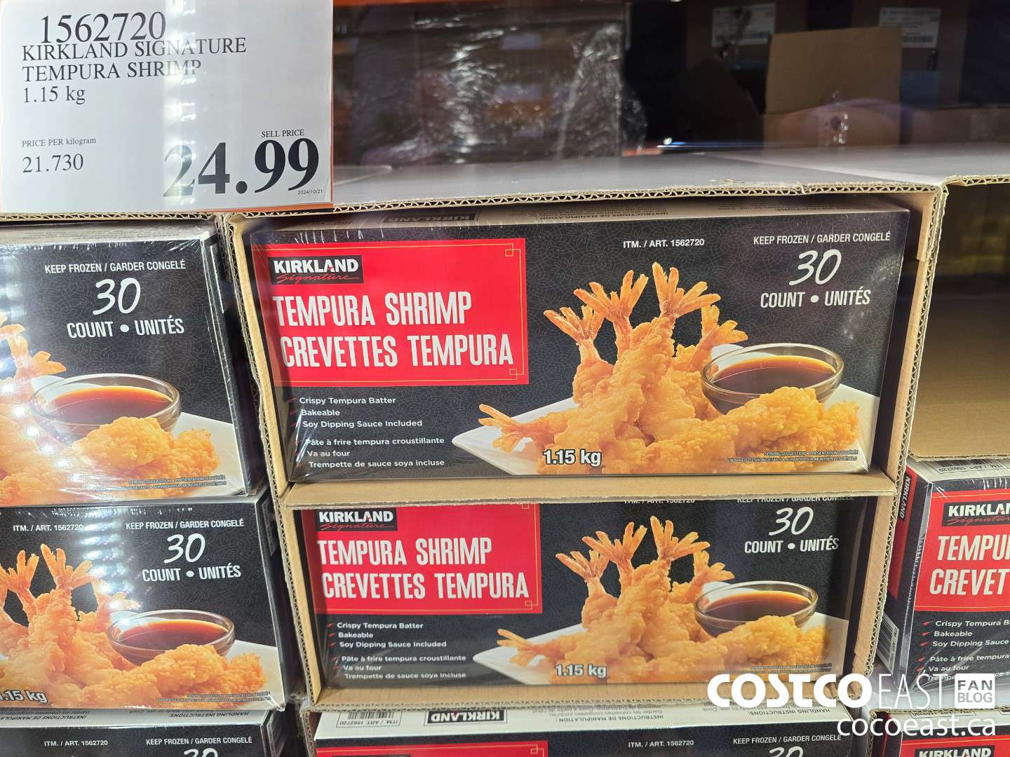 1562720 KIRKLAND SIGNATURE TEMPURA SHRIMP 1.15 KG $24.99