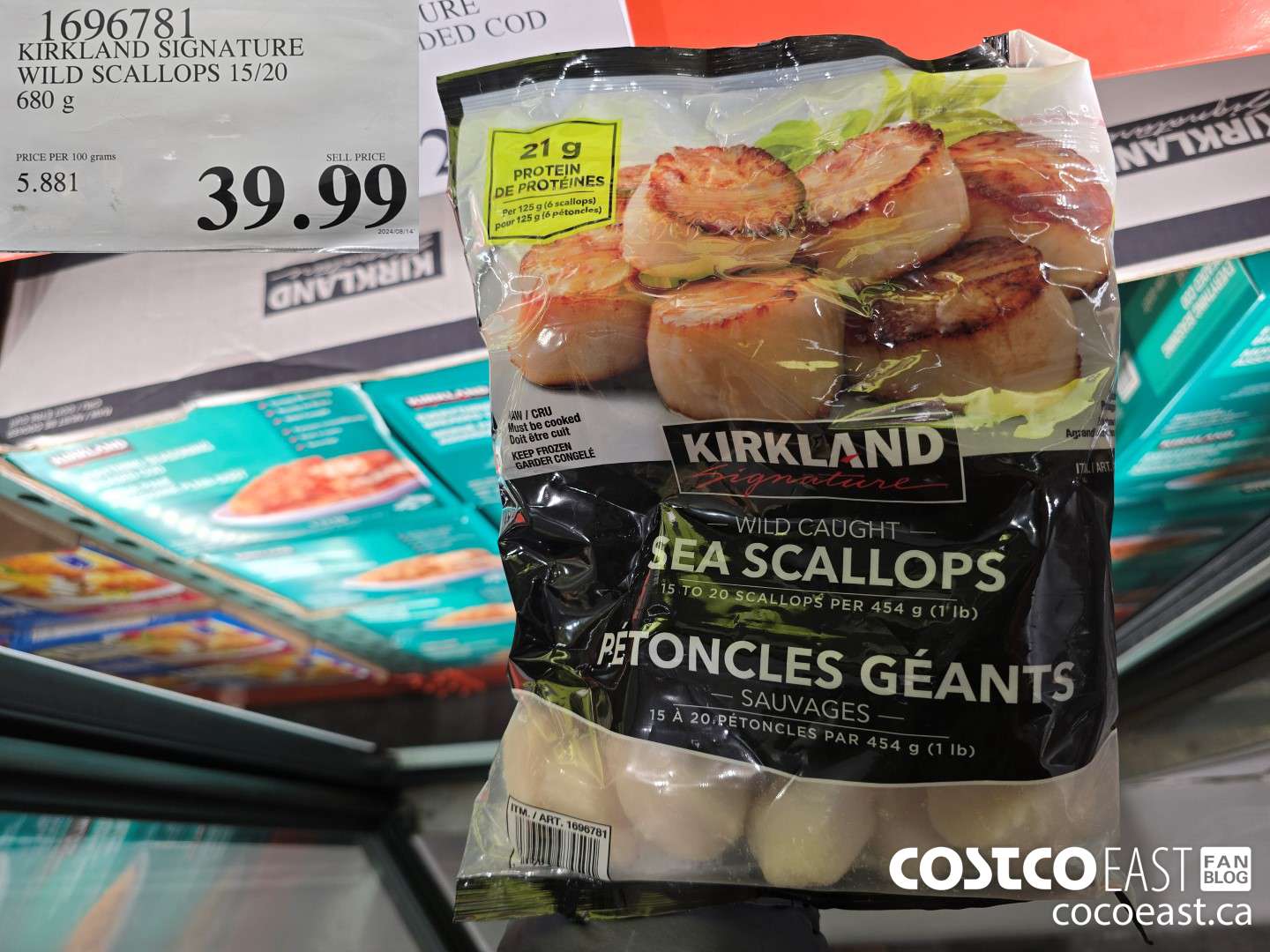 1696781 KIRKLAND SIGNATURE WILD SCALLOPS 15/20 680 g $39.99