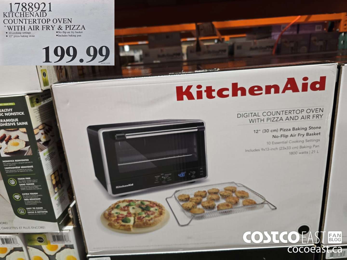 1788921 KITCHENAID COUNTERTOP OVEN ‘WITH AIR FRY & PIZZA $199.99