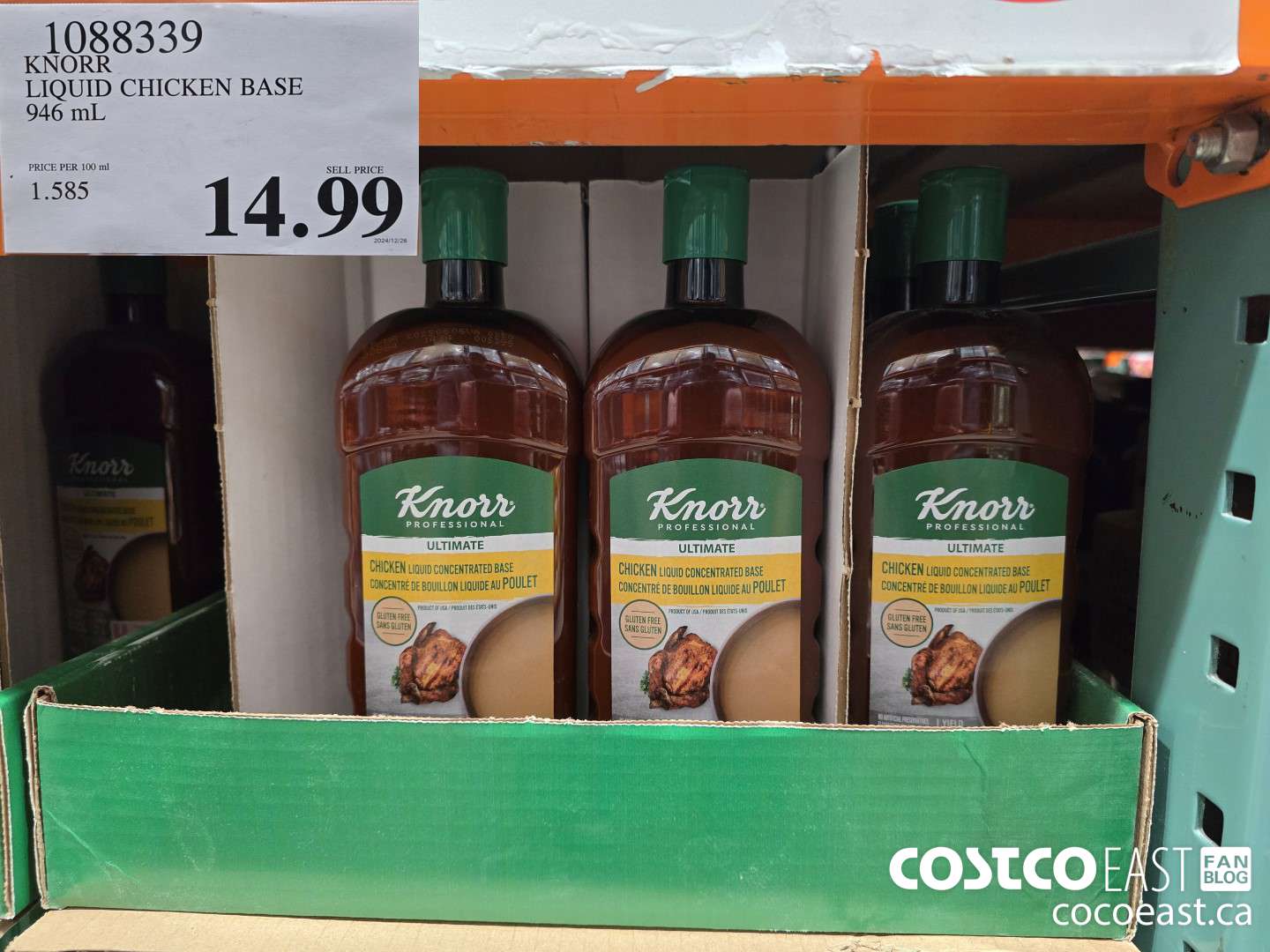 1088339 KNORR LIQUID CHICKEN BASE 946 mL $14.99