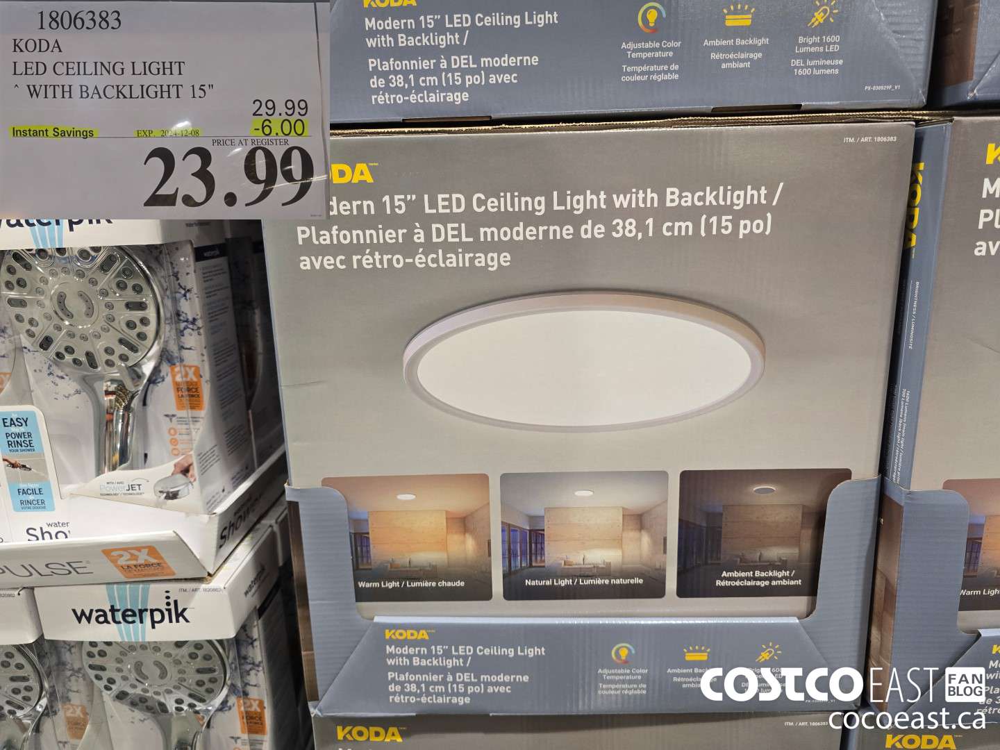 1806383 KODA LED CEILING LIGHT WITH BACKLIGHT 15