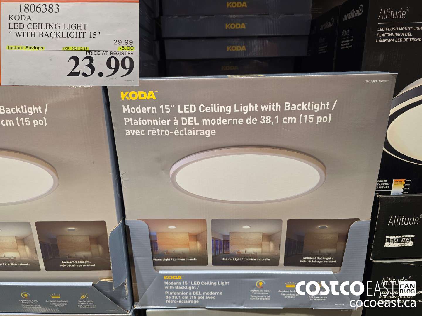 1806383 KODA LED CEILING LIGHT WITH BACKLIGHT 15