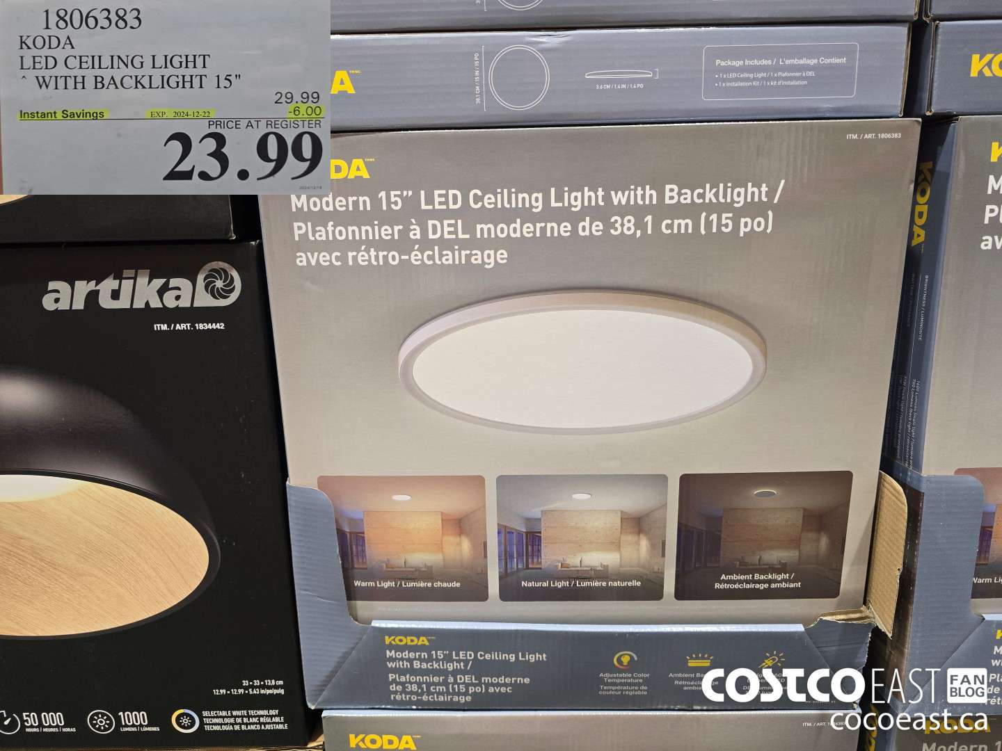 1806383 KODA LED CEILING LIGHT WITH BACKLIGHT 15