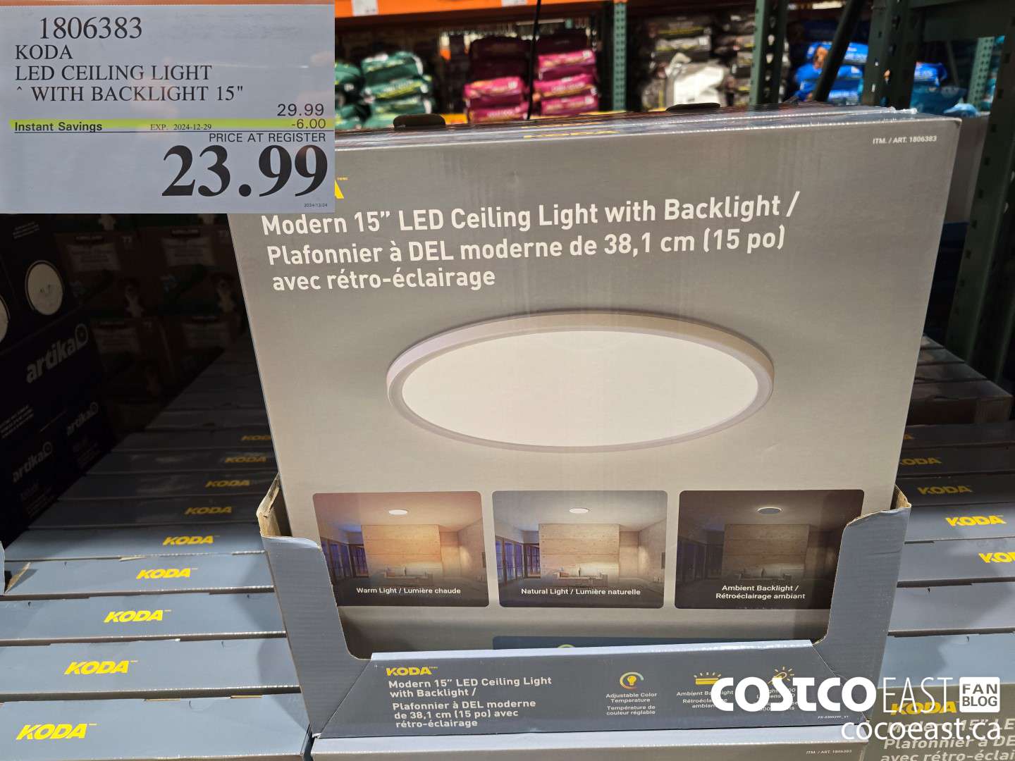 1806383 KODA LED CEILING LIGHT WITH BACKLIGHT 15