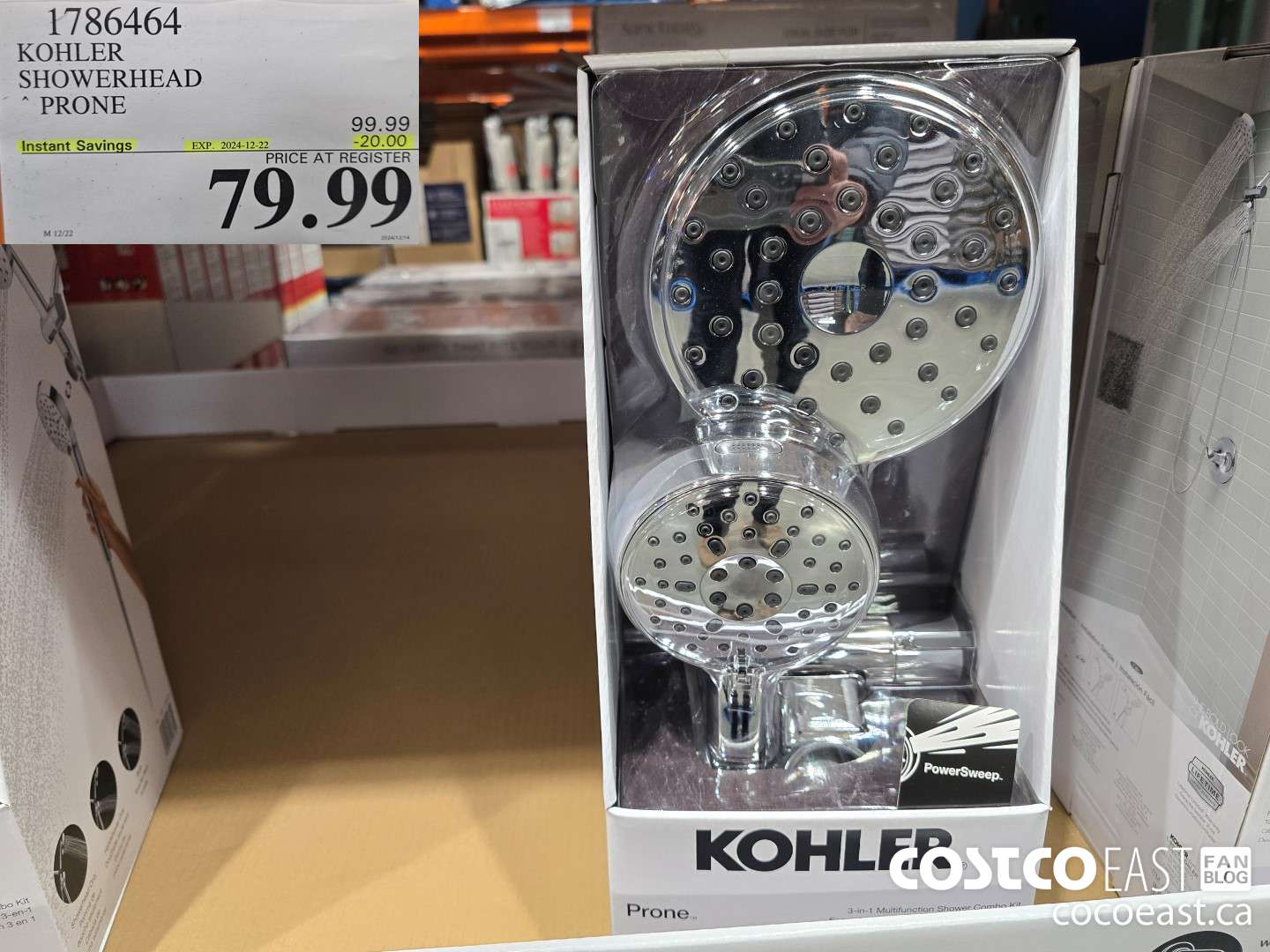 1786464 KOHLER SHOWERHEAD PRONE ($20.00 INSTANT SAVINGS EXPIRES ON 2024-12-22) $79.99