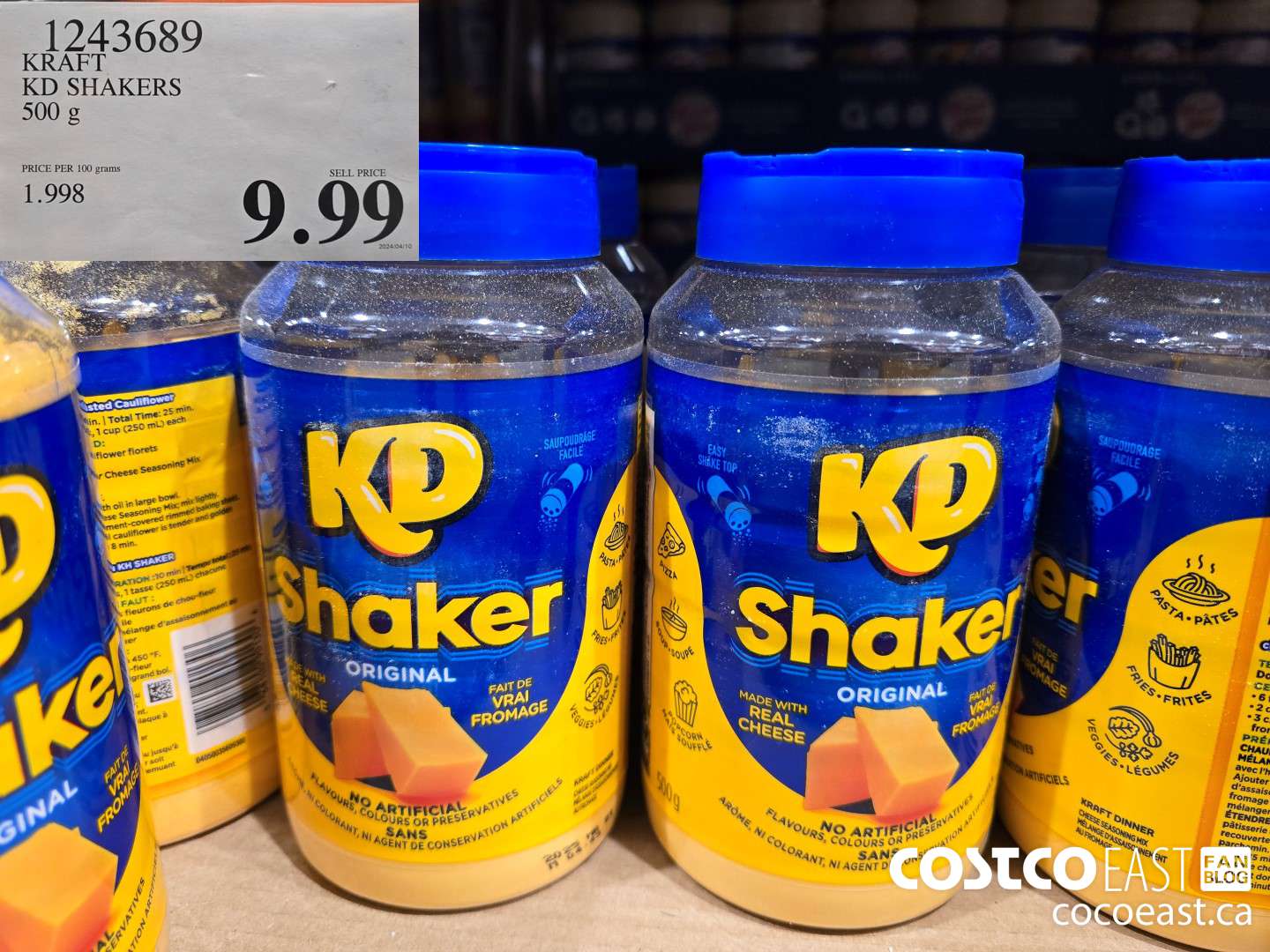 1243689 KRAFT KD SHAKERS 500g $9.99