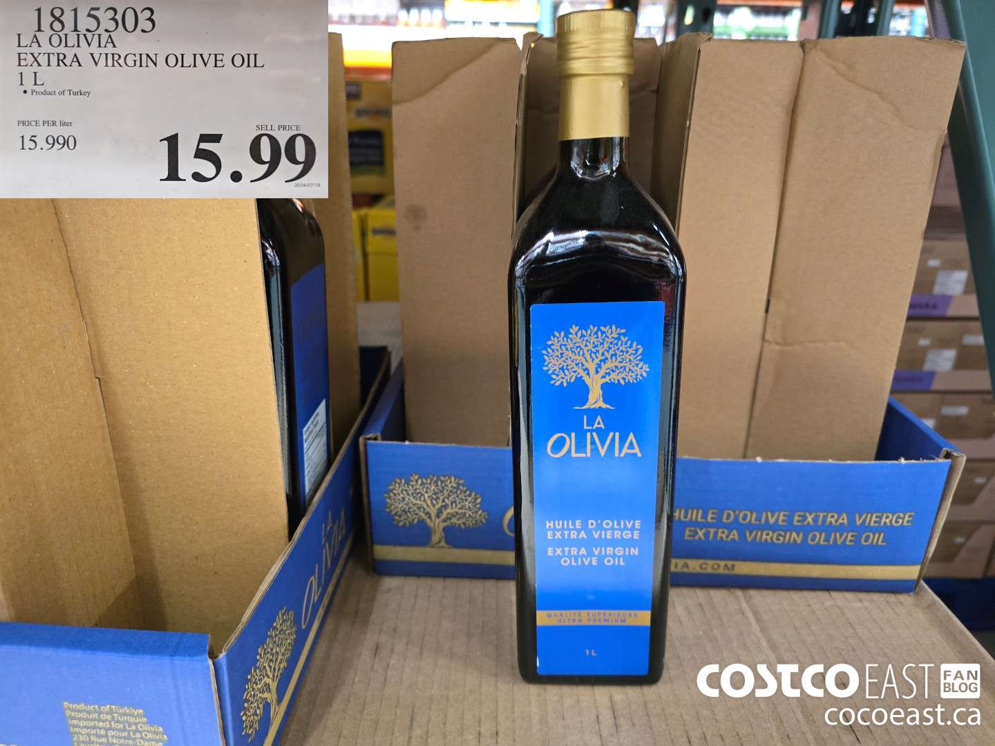 1815303 LA OLIVIA EXTRA VIRGIN OLIVE OIL 1 L $15.99