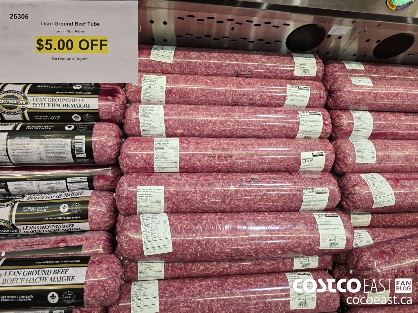 26306 LEAN GROUND BEEF TUBE ($5.00 INSTANT SAVINGS)
