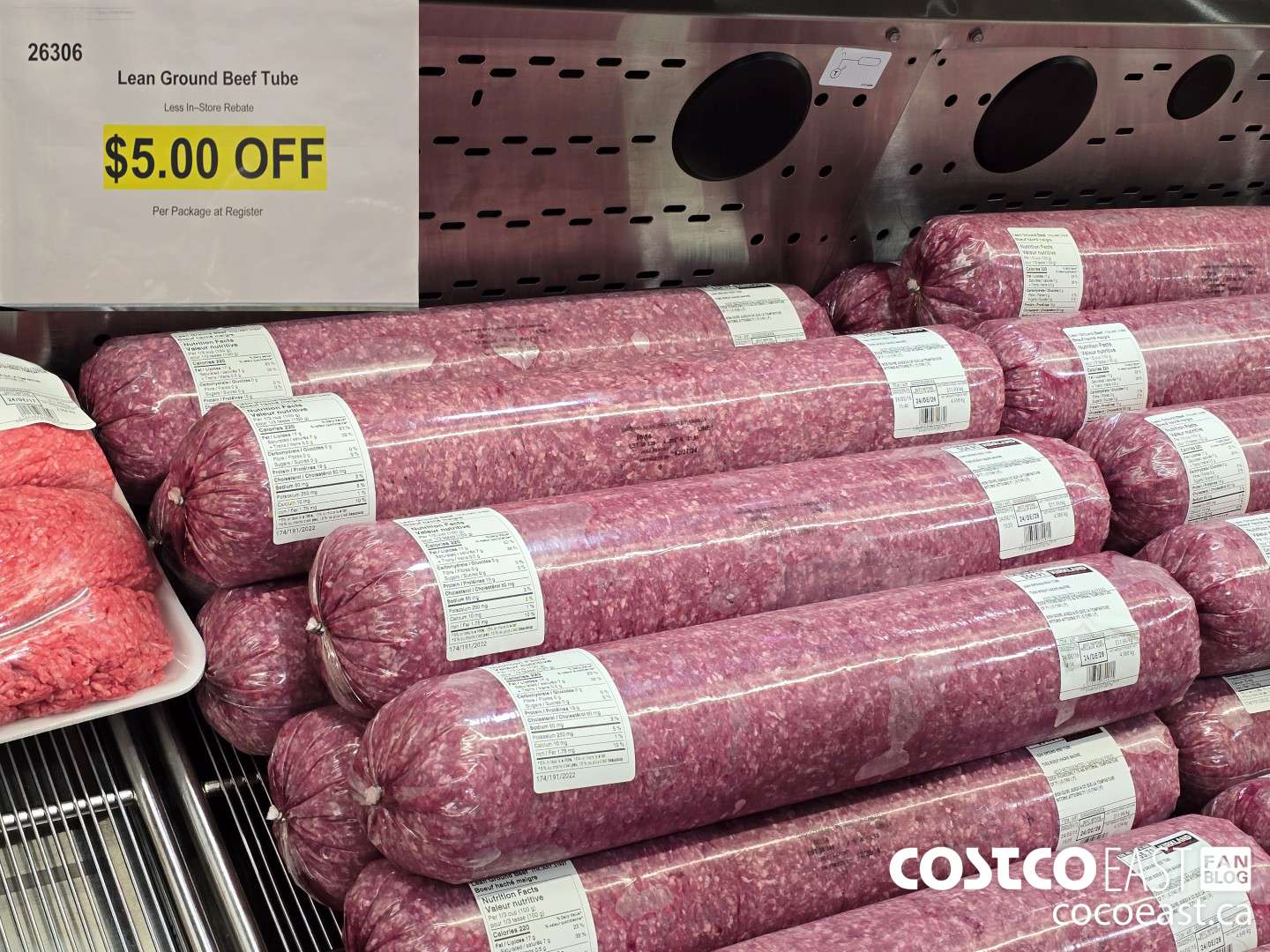 26306 LEAN GROUND BEEF TUBE ($5.00 INSTANT SAVINGS)