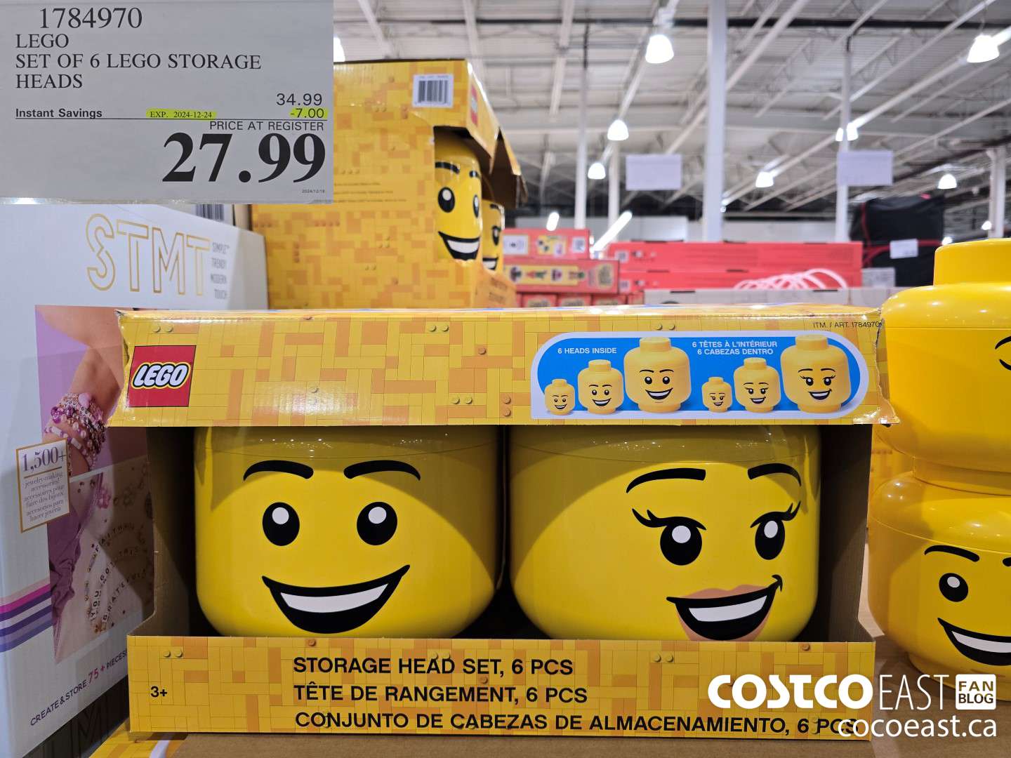 1784970 LEGO SET OF 6 LEGO STORAGE HEADS ($7.00 INSTANT SAVINGS EXPIRES ON 2024-12-24) $27.99