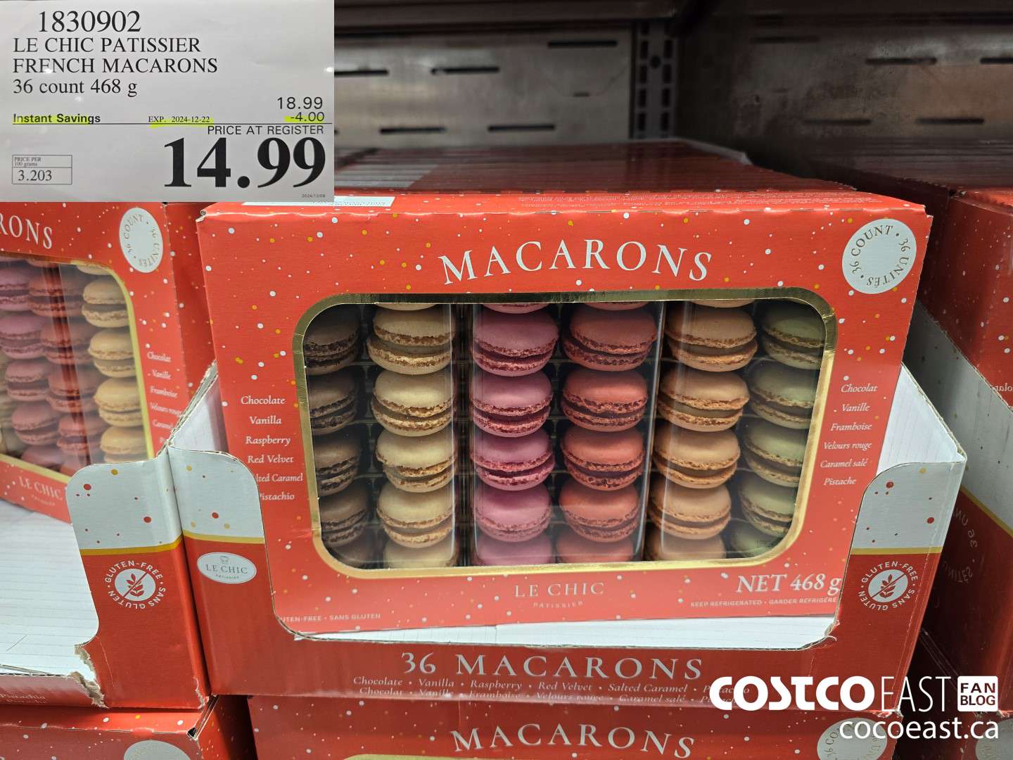 1830902 LE CHIC PATISSIER FRENCH MACARONS 36 count 460 G ($4.00 INSTANT SAVINGS EXPIRES ON 2024-12-22) $14.99
