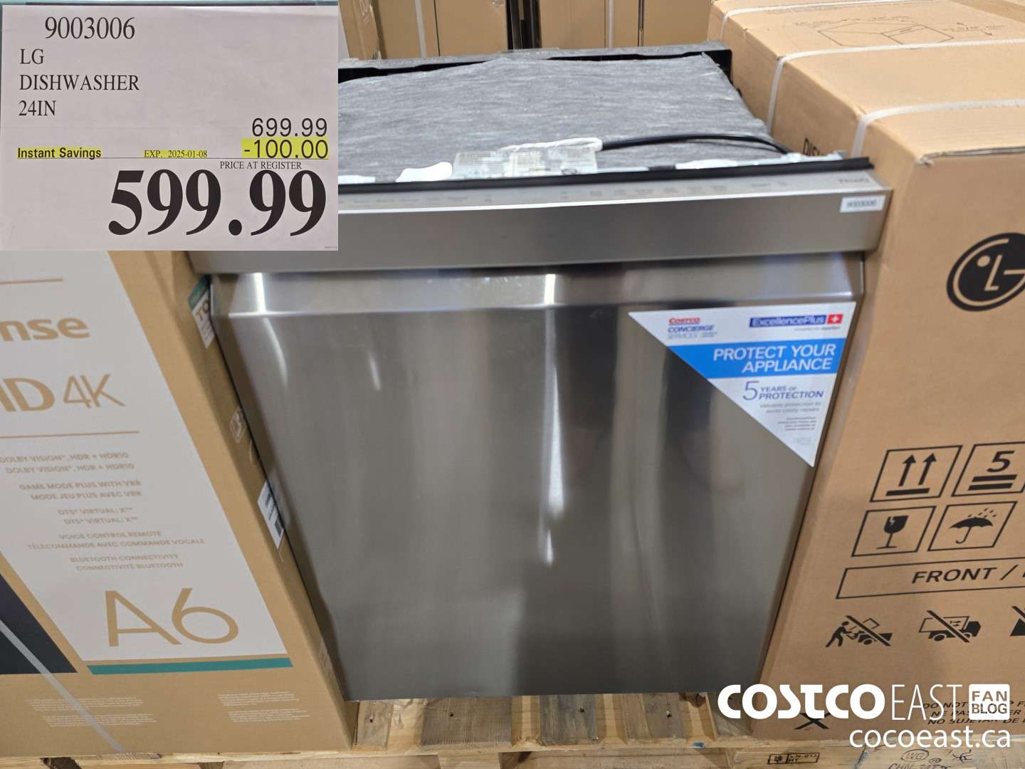 9003006 LG DISHWASHER 24IN  ($100.00 INSTANT SAVINGS EXPIRES ON 2025-01-08) $599.99