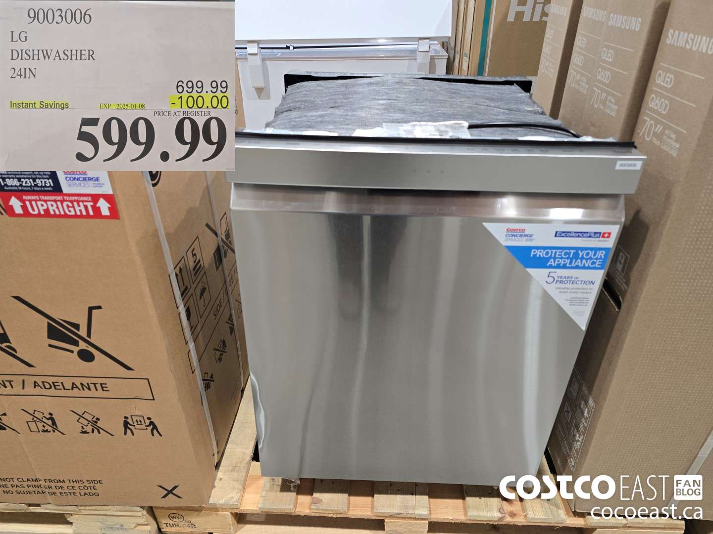 9003006 LG DISHWASHER 24IN  ($100.00 INSTANT SAVINGS EXPIRES ON 2025-01-08) $599.99