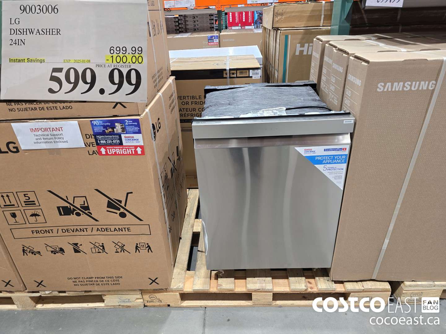 9003006 LG DISHWASHER 24IN  ($100.00 INSTANT SAVINGS EXPIRES ON 2025-01-08) $599.99