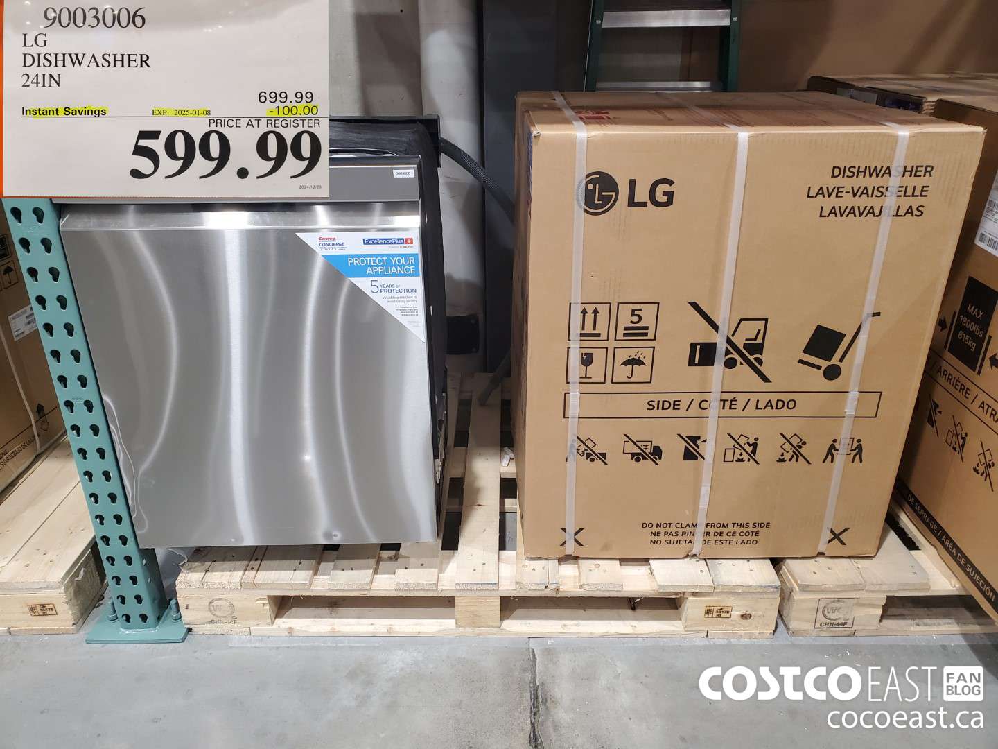 9003006 LG DISHWASHER 24IN  ($100.00 INSTANT SAVINGS EXPIRES ON 2025-01-08) $599.99