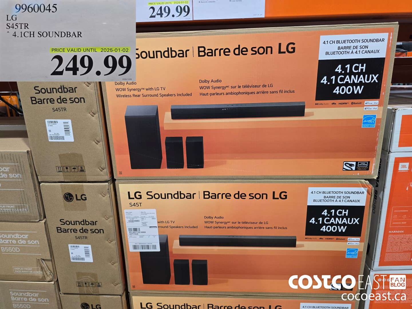 9960045 LG S45TR 4.1CH SOUNDBAR $249.99
