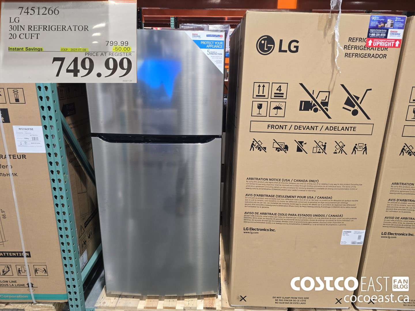 7451266 LG 30 IN. REFRIGERATOR 20 cuft ($50.00 INSTANT SAVINGS EXPIRES ON 2025-01-08) $749.99