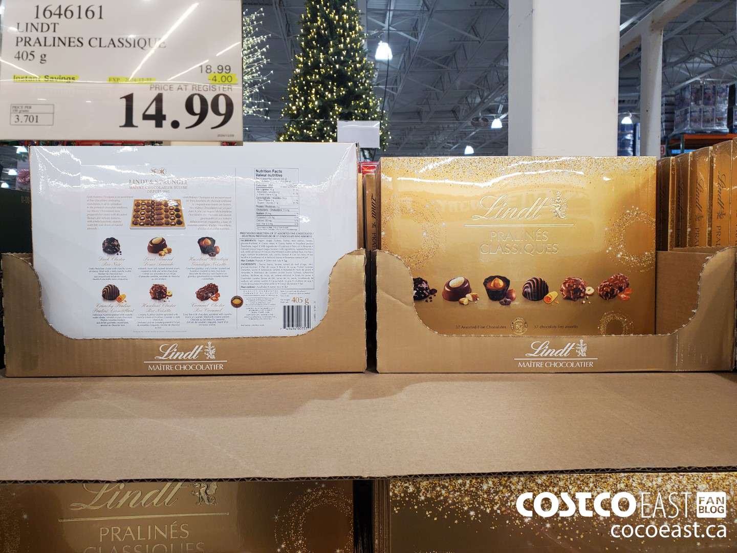 1646161 LINDT PRALINES CLASSIQUE 405G ($4.00 INSTANT SAVINGS EXPIRES ON 2024-12-22) $14.99