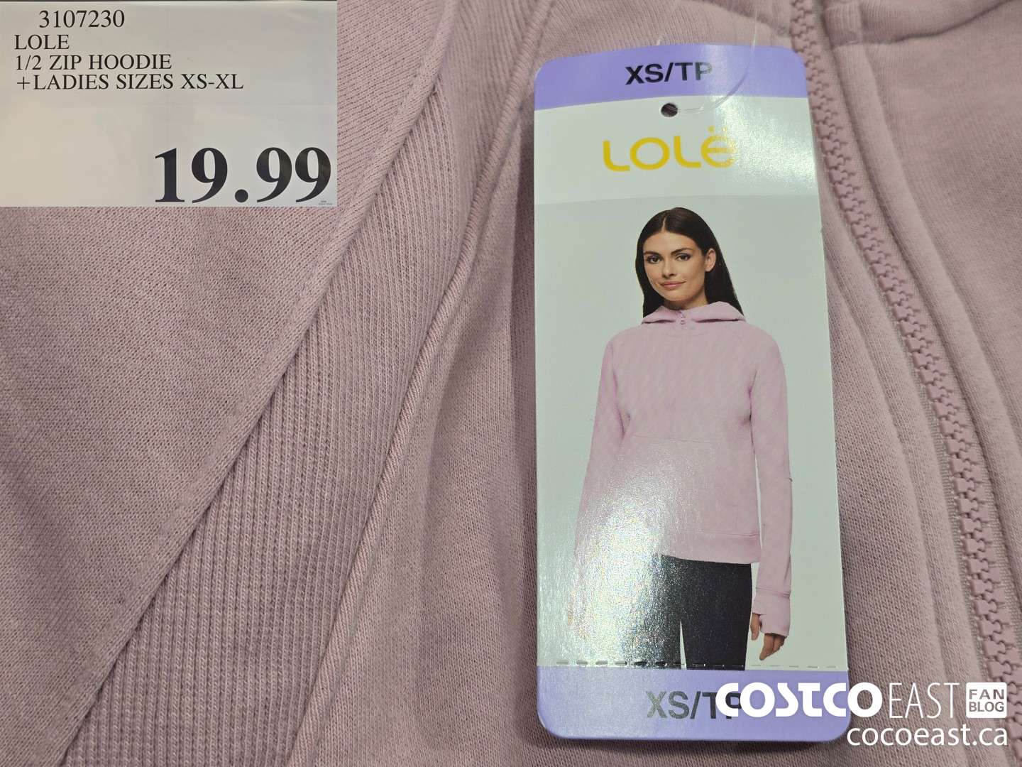 3107230 LOLE 1/2 ZIP HOODIE +LADIES SIZES XS-XL $19.99