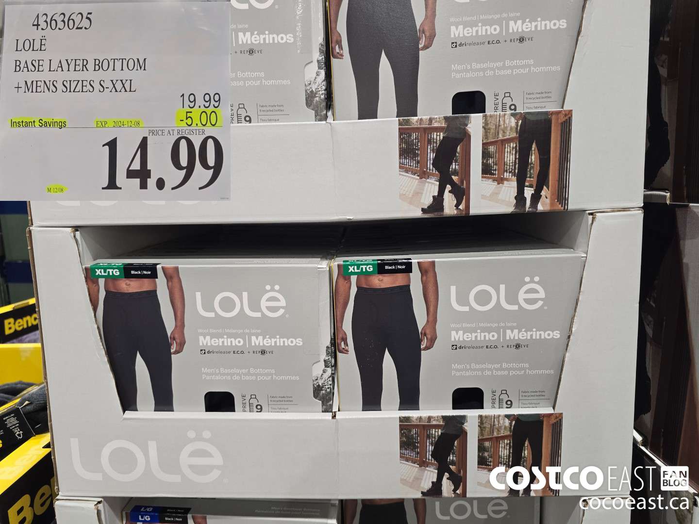 4363625 LOLE BASE LAYER BOTTOM +MENS SIZES S-XXL ($5.00 INSTANT SAVINGS EXPIRES ON 2024-12-08) $14.99