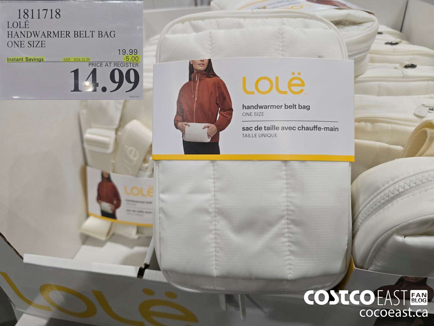 1811718 LOLE HANDWARMER BELT BAG ONE SIZE ($5.00 INSTANT SAVINGS EXPIRES ON 2024-12-29) $14.99