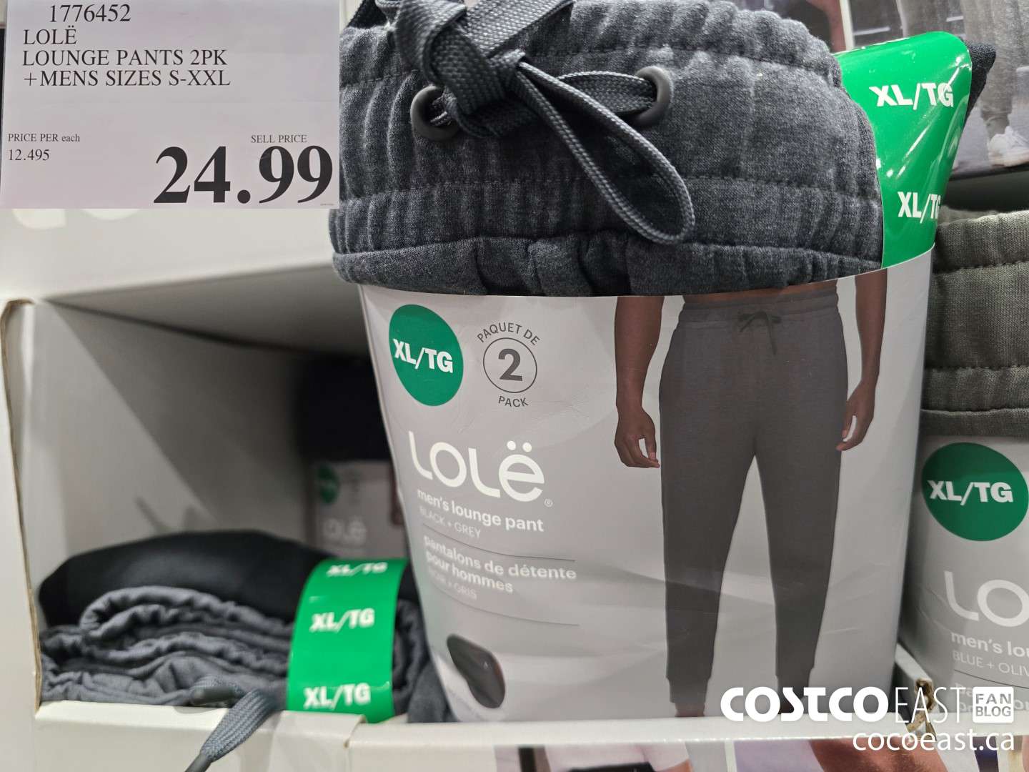 1776452 LOLE LOUNGE PANTS 2PK +MENS SIZES S-XXL $24.99