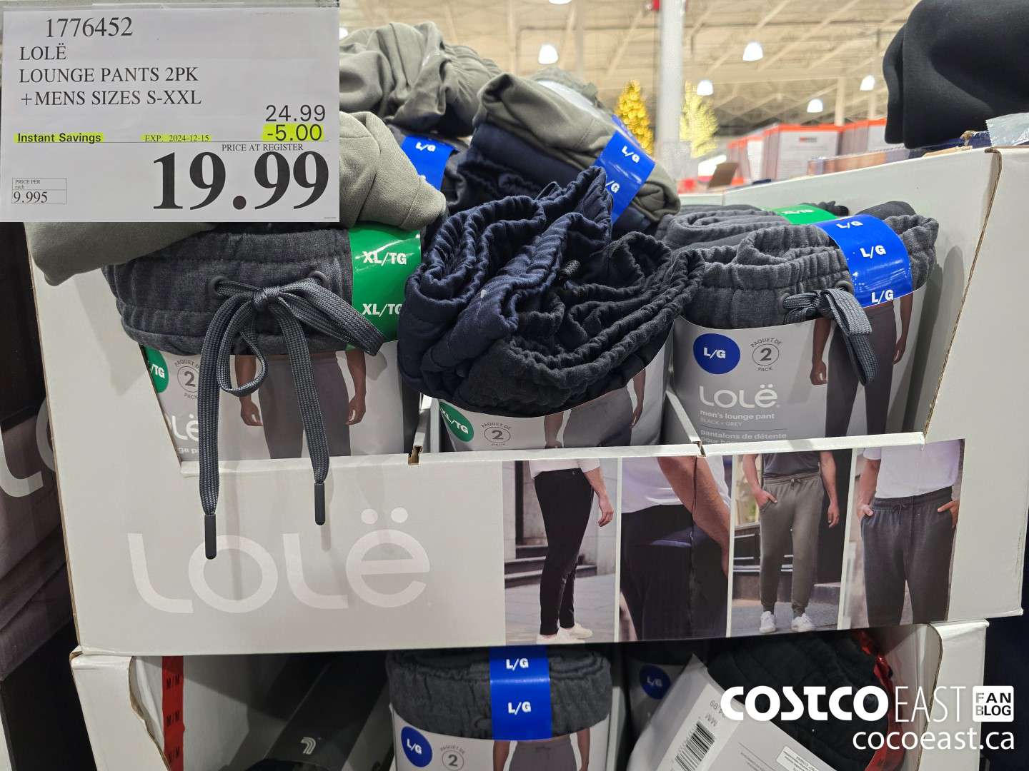 1776452 LOLE LOUNGE PANTS 2PK +MENS SIZES S-XXL ($5.00 INSTANT SAVINGS EXPIRES ON 2024-12-15) $19.99