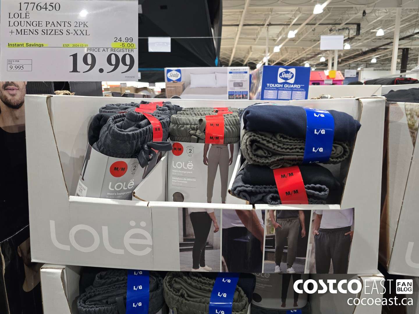 1776450 LOLE LOUNGE PANTS 2PK +MENS SIZES S-XXL ($5.00 INSTANT SAVINGS EXPIRES ON 2024-12-15) $19.99