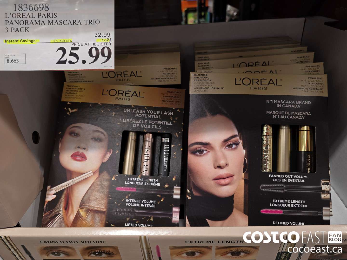 1836698 L'OREAL PARIS PANORAMA MASCARA TRIO 3 PACK ($7.00 INSTANT SAVINGS EXPIRES ON 2024-12-22) $25.99