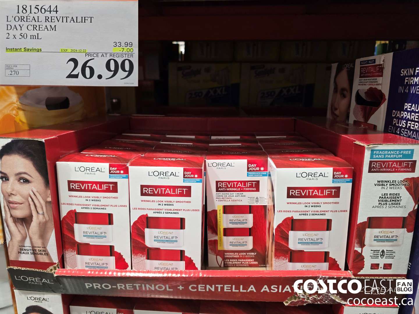 1815644 L'OREAL REVITALIFT DAY CREAM 2x50 mL ($7.00 INSTANT SAVINGS EXPIRES ON 2024-12-22) $26.99