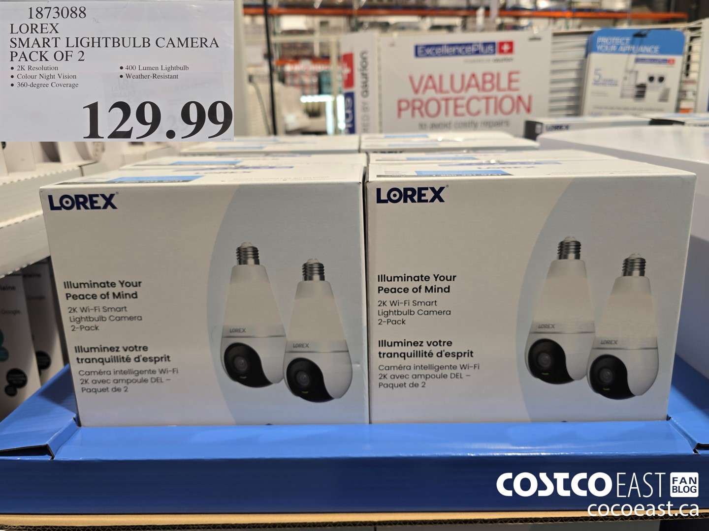 1873088 LOREX SMART LIGHTBULB CAMERA PACK OF 2 $129.99