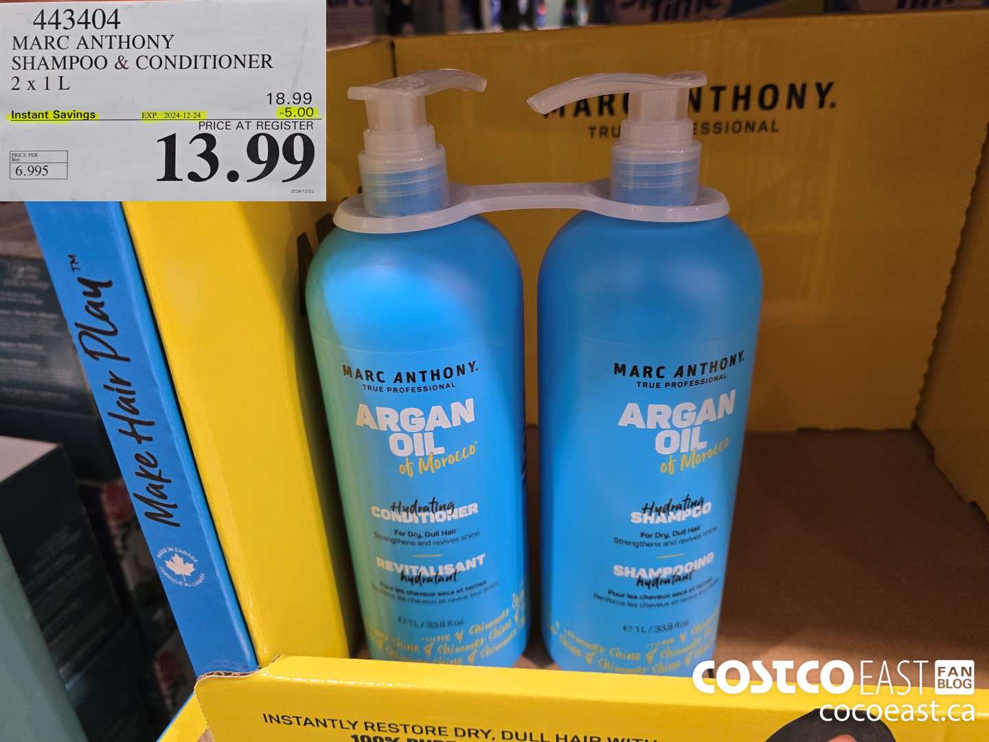 443404 MARC ANTHONY SHAMPOO & CONDITIONER 2 X 1L ($5.00 INSTANT SAVINGS EXPIRES ON 2024-12-24) $13.99