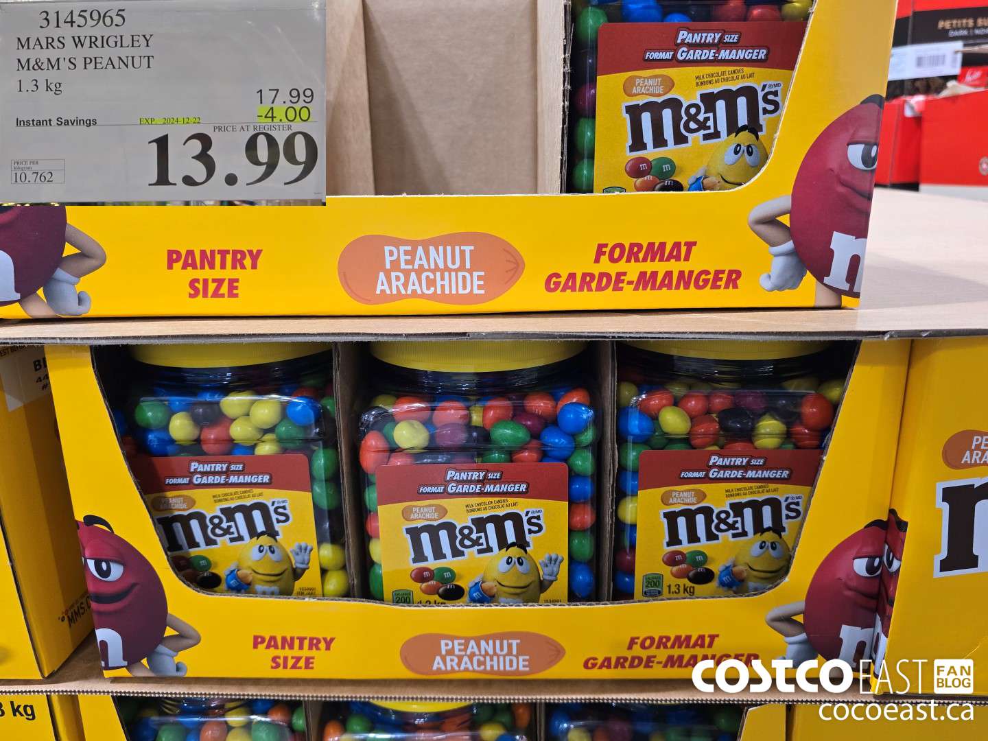 3145965 MARS WRIGLEY M&M'S PEANUT 1.3 KG ($4.00 INSTANT SAVINGS EXPIRES ON 2024-12-22) $13.99