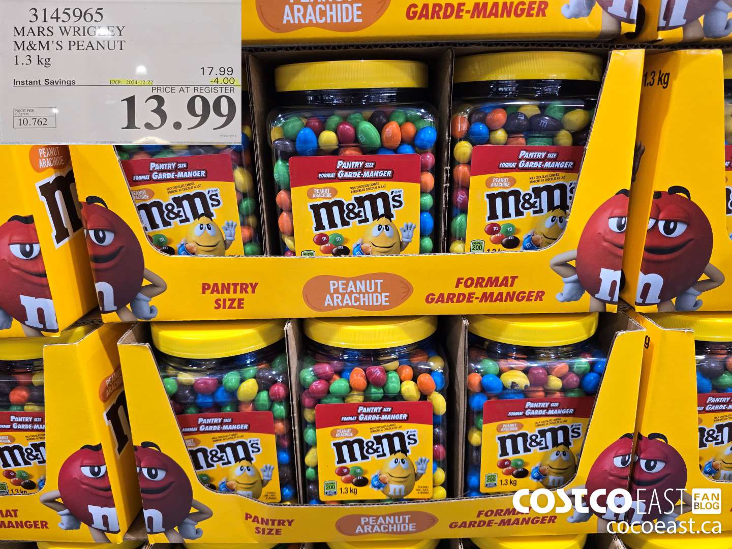3145965 MARS WRIGLEY M&M'S PEANUT 1.3 KG ($4.00 INSTANT SAVINGS EXPIRES ON 2024-12-22) $13.99
