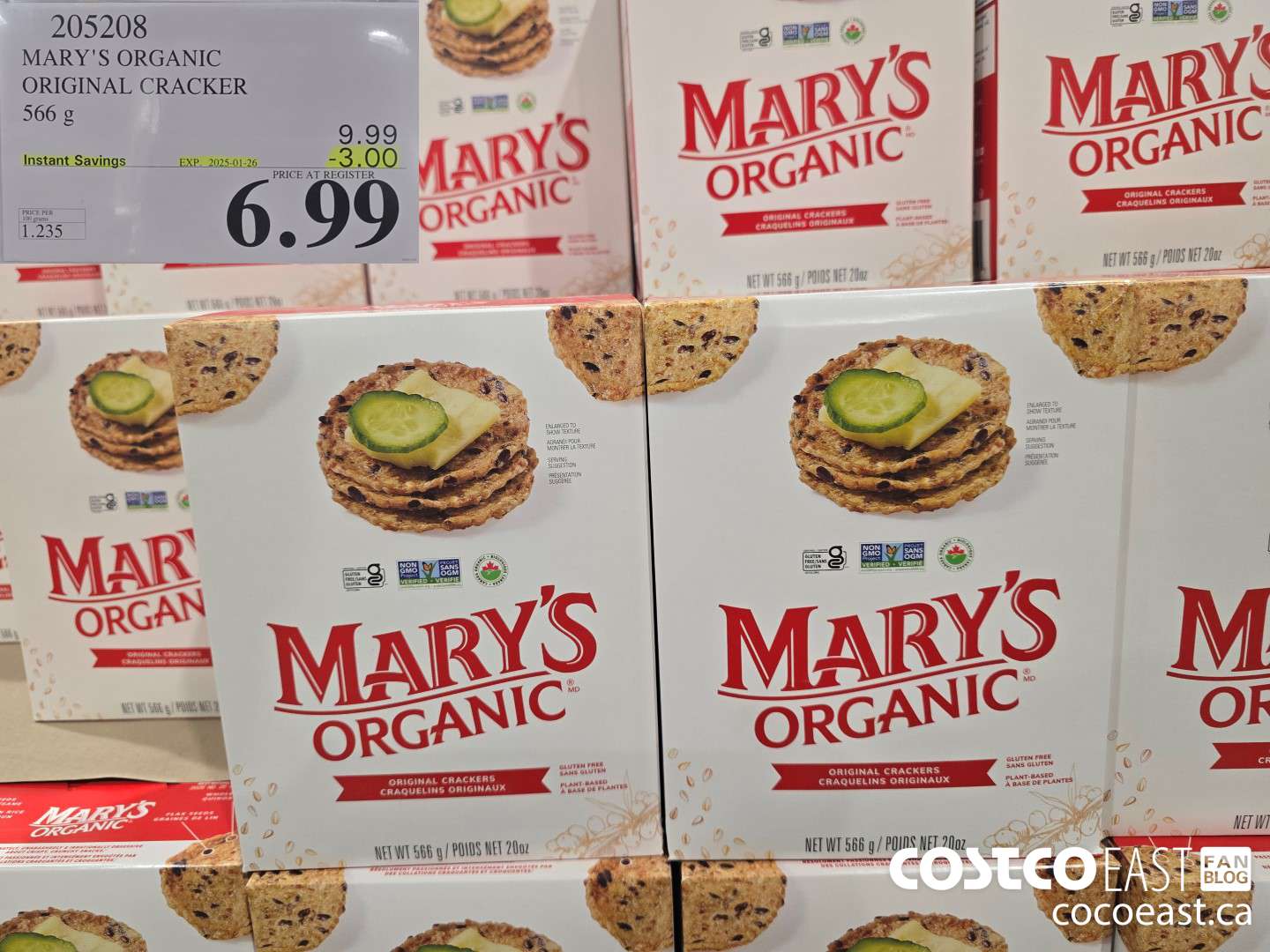 205208 MARY'S ORGANIC ORIGINAL CRACKER 566 G ($3.00 INSTANT SAVINGS EXPIRES ON 2025-01-26) $6.99