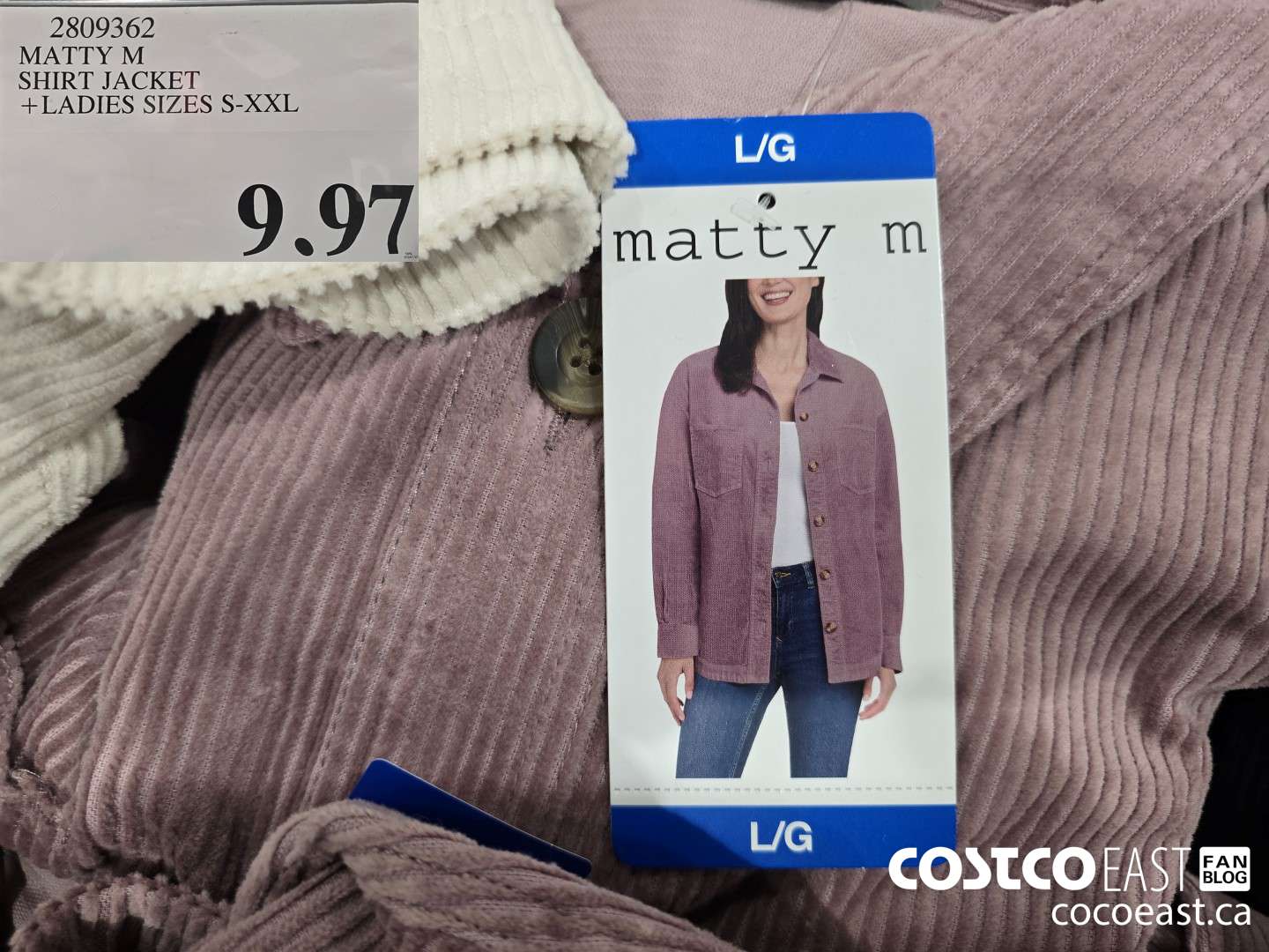 2809362 MATTY M SHIRT JACKET +LADIES SIZES S-XXL $9.97