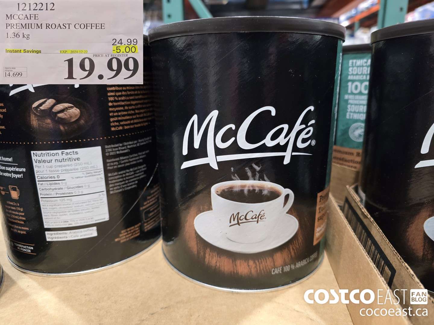1212212 MCCAFE PREMIUM ROAST COFFEE 1.36 kg ($5.00 INSTANT SAVINGS EXPIRES ON 2024-12-22) $19.99