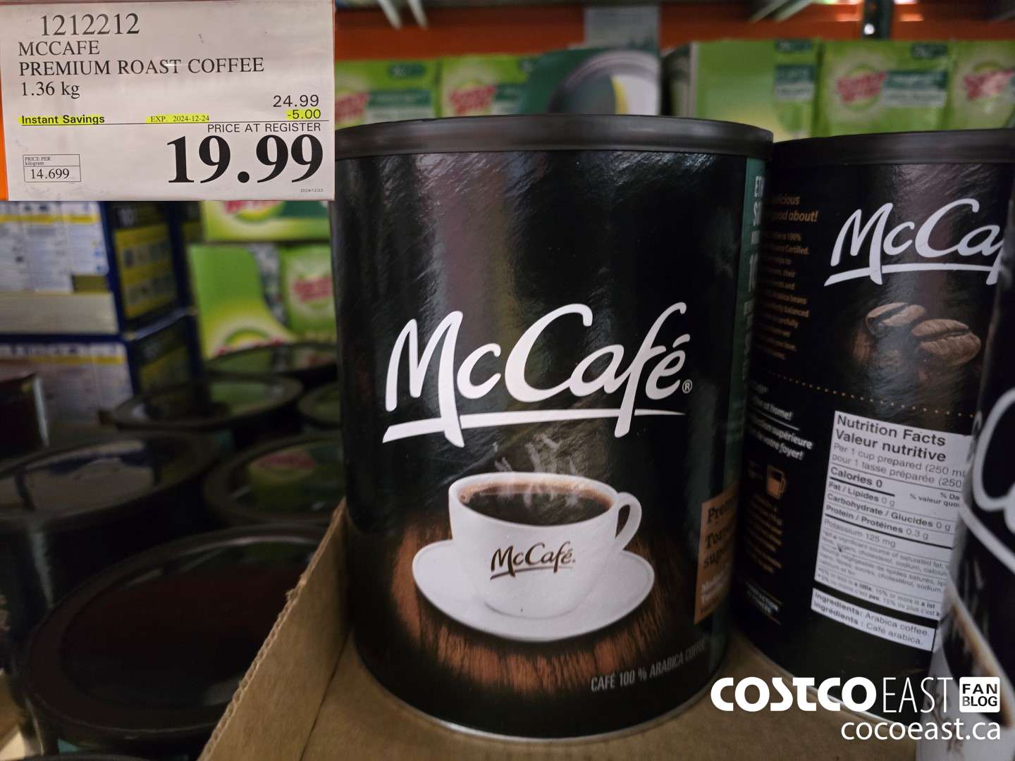1212212 MCCAFE PREMIUM ROAST COFFEE 1.36 kg ($5.00 INSTANT SAVINGS EXPIRES ON 2024-12-24) $19.99