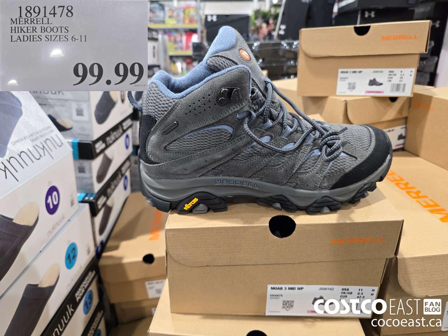 1891478 MERRELL HIKER BOOTS LADIES SIZES 6-11 $99.99
