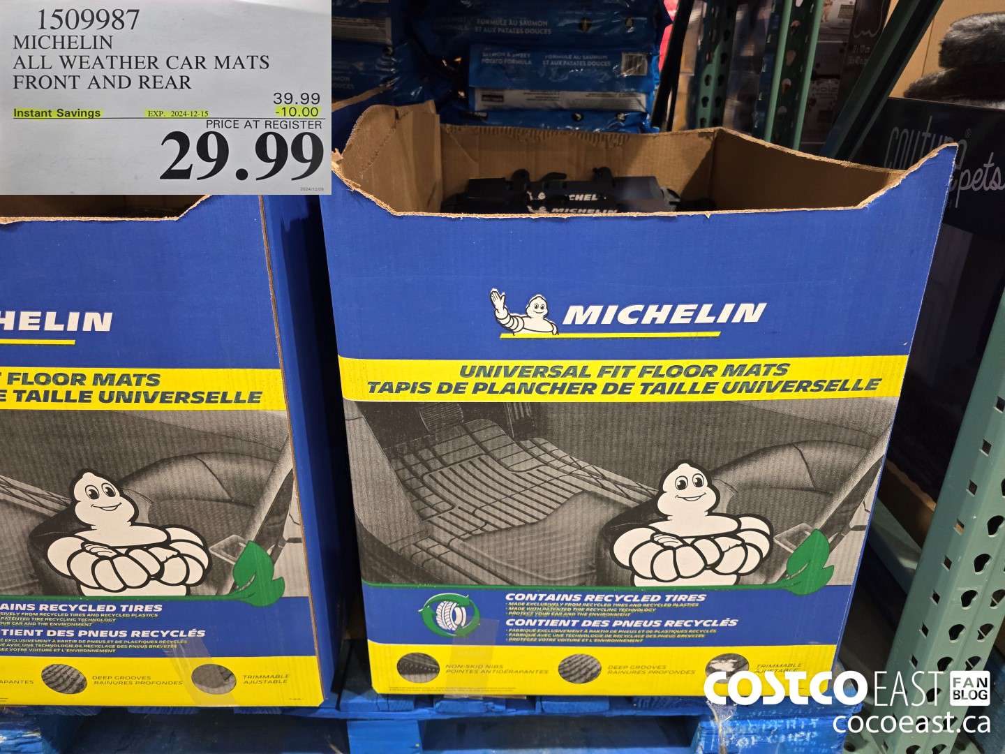 1509987 MICHELIN ALL WEATHER CAR MATS FRONT AND REAR ($10.00 INSTANT SAVINGS EXPIRES ON 2024-12-15) $29.99