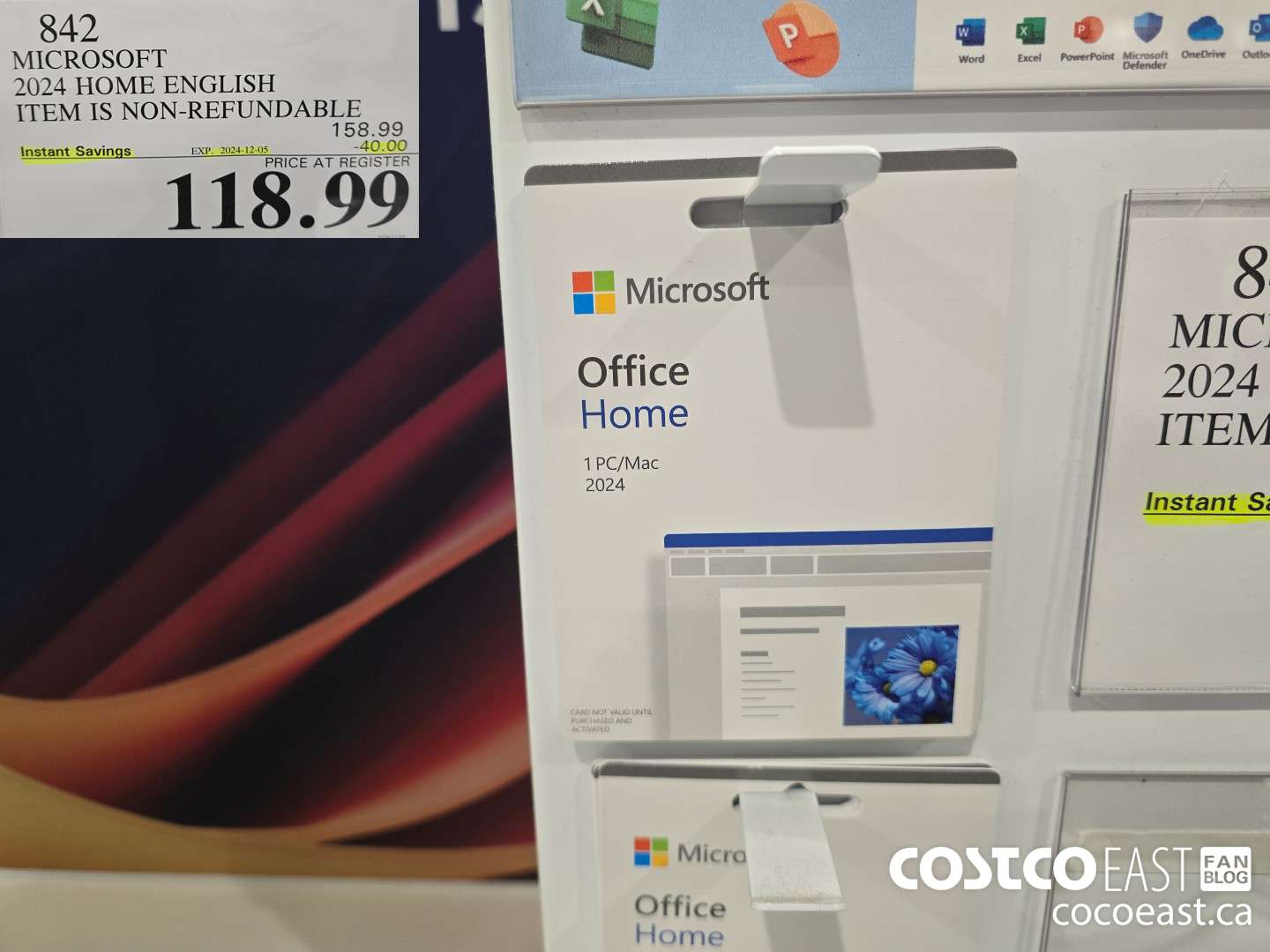 842 MICROSOFT MICROSOFT 2024 HOME ENGLISH ITEM IS NON-REFUNDABLE ($40.00 INSTANT SAVINGS EXPIRES ON 2024-12-05) $118.99