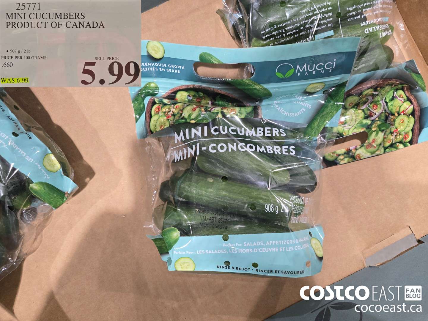 25771 MINI CUCUMBERS PRODUCT OF CANADA $5.99