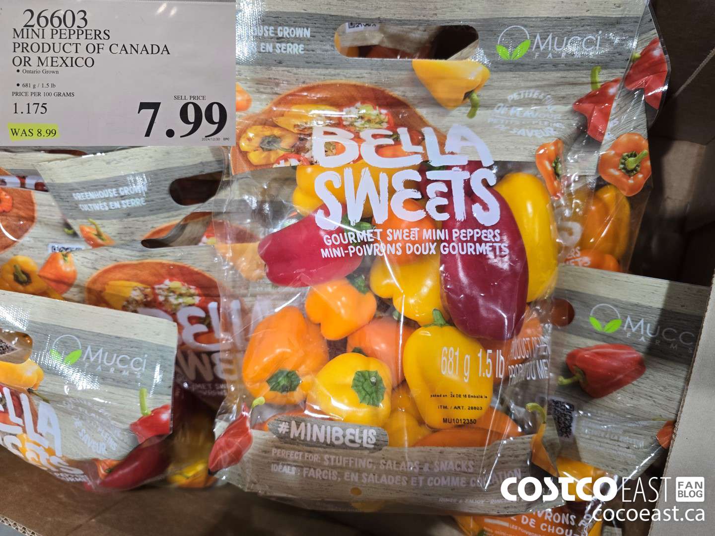 26603 MINI PEPPERS PRODUCT OF CANADA OR MEXICO $7.99