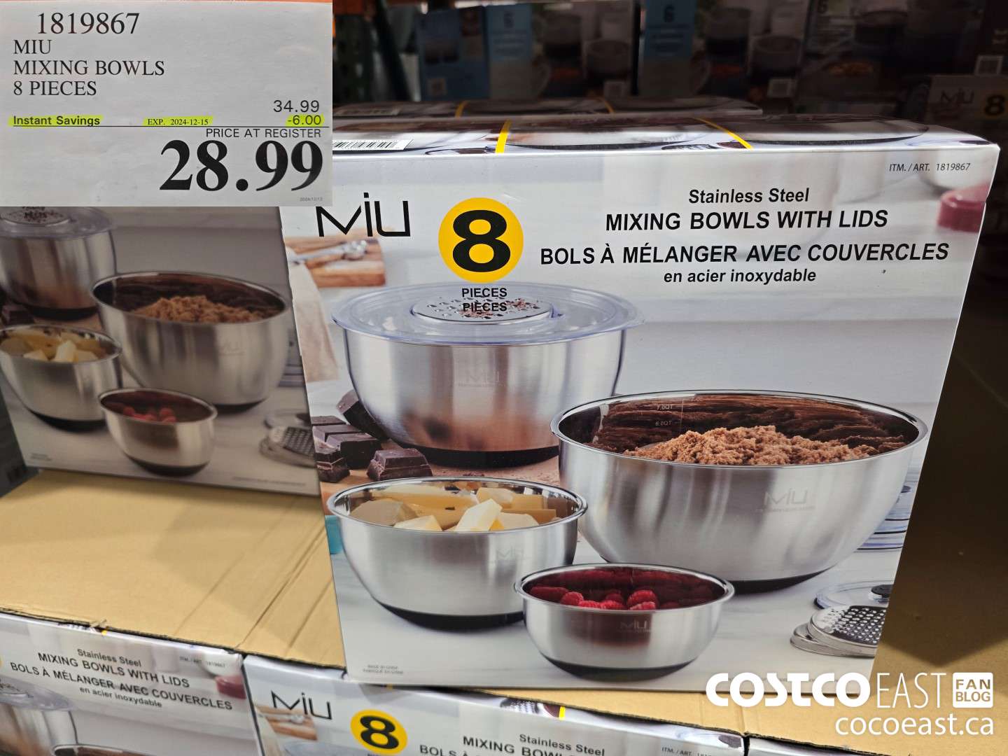 1819867 MIU MIXING BOWLS 8 PIECES ($6.00 INSTANT SAVINGS EXPIRES ON 2024-12-15) $28.99
