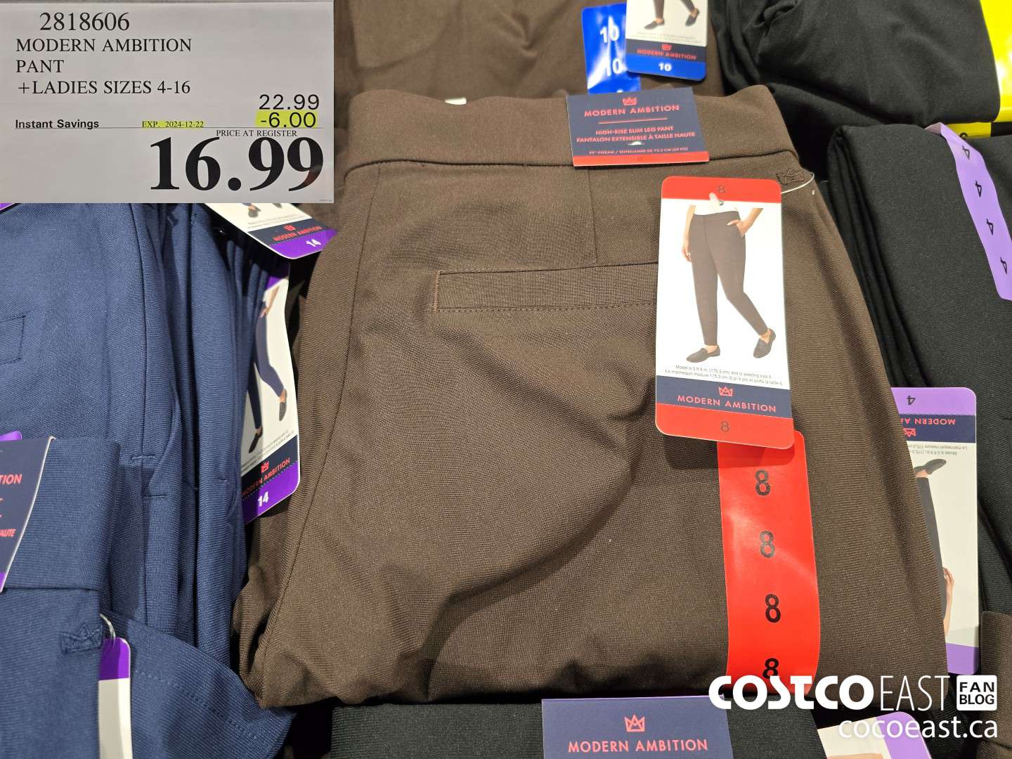 2818606 MODERN AMBITION PANT + LADIES SIZES 4-16 ($6.00 INSTANT SAVINGS EXPIRES ON 2024-12-22) $16.99