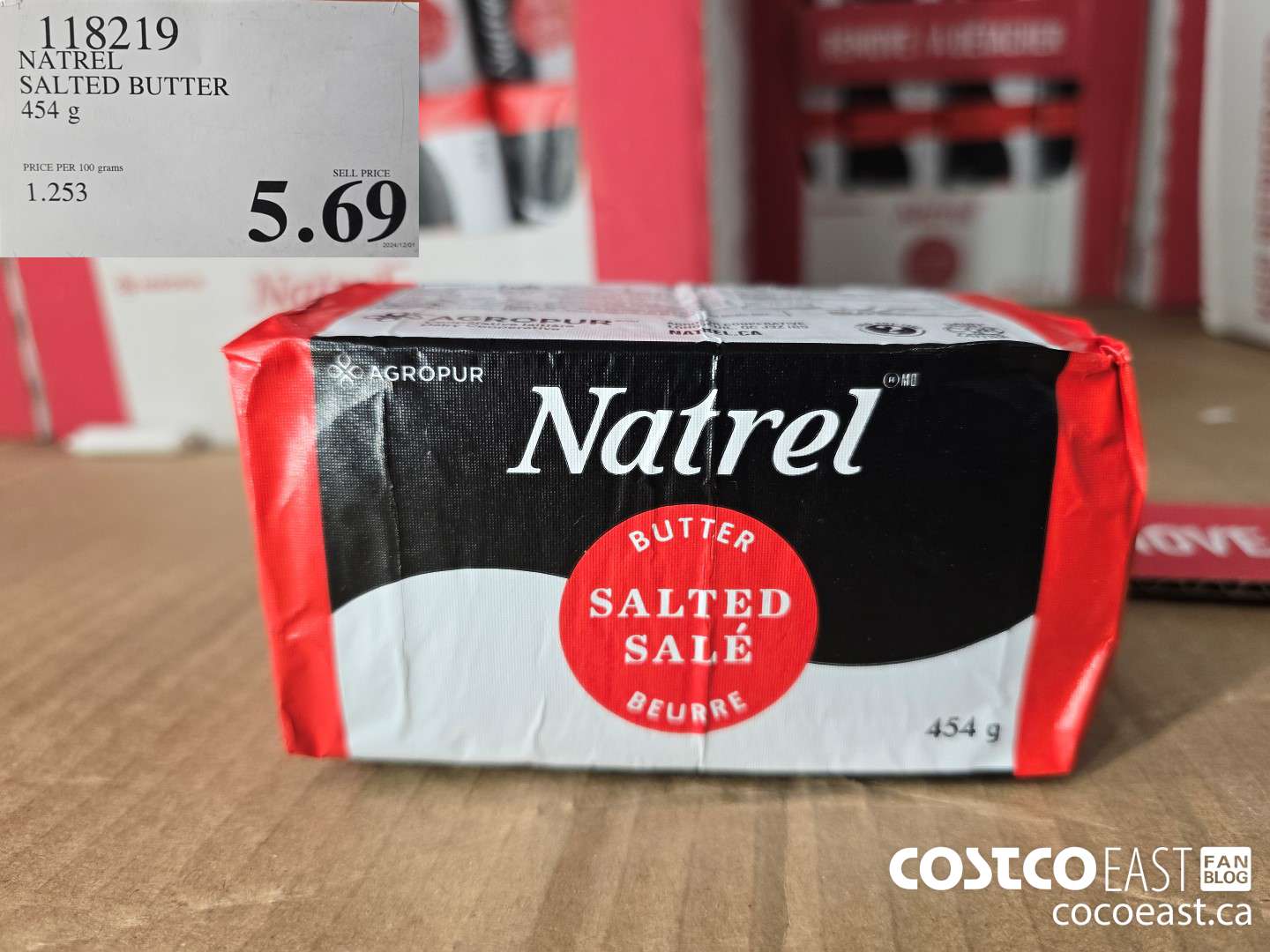 118219 NATREL SALTED BUTTER 454 G $5.69