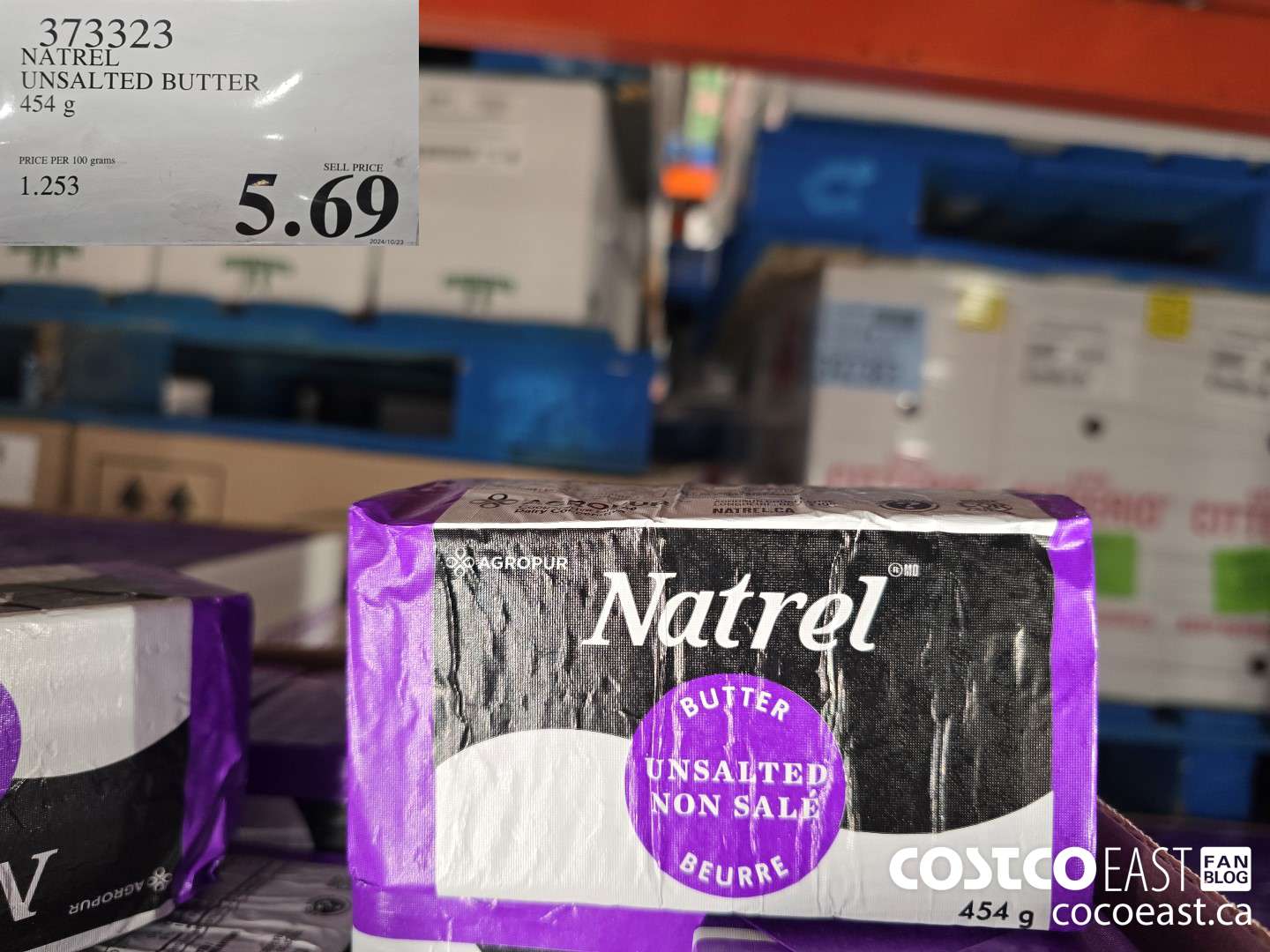 373323 NATREL UNSALTED BUTTER 454 G $5.69