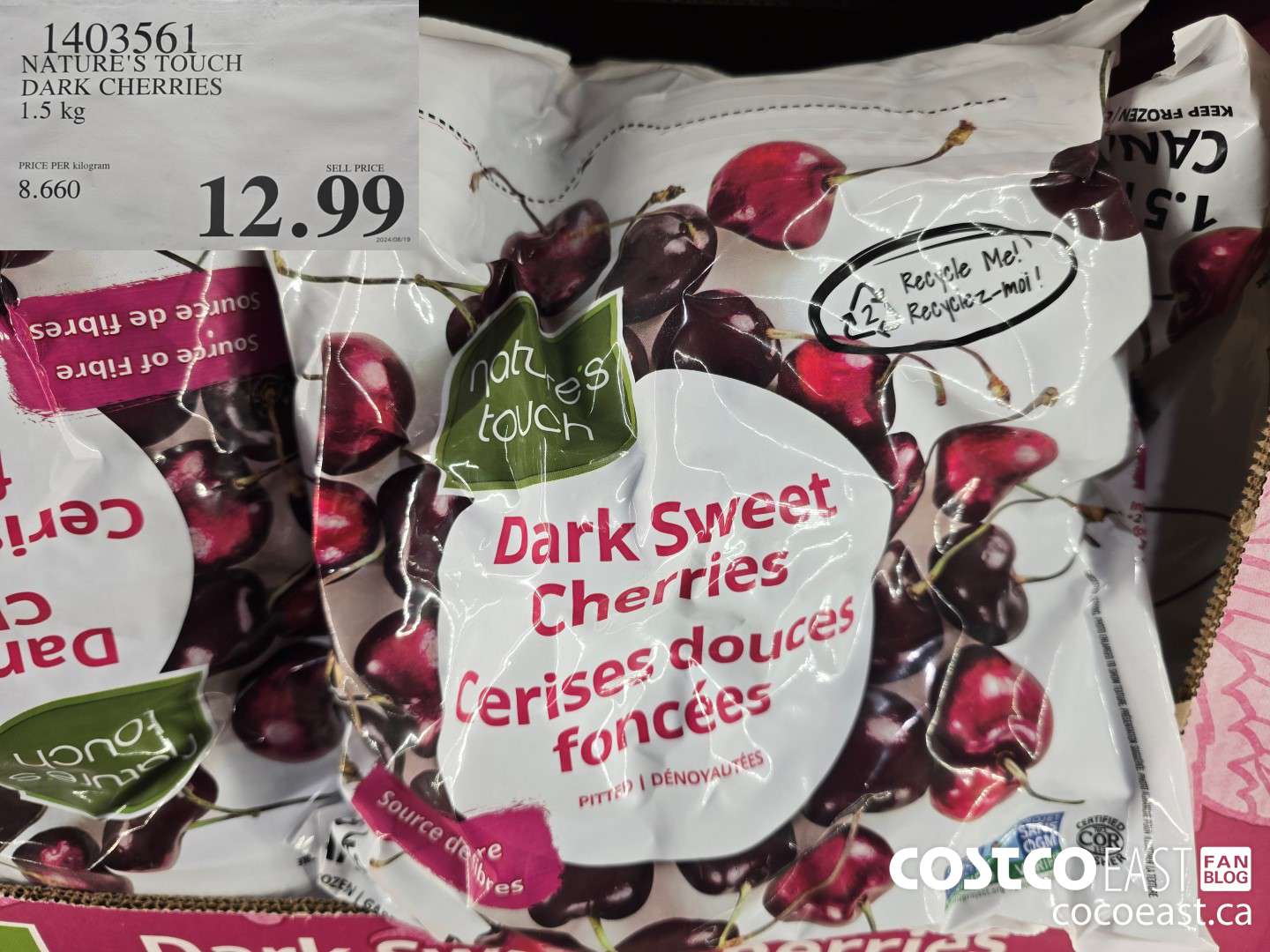 1403561 NATURE'S TOUCH DARK CHERRIES 1.5 kg $12.99